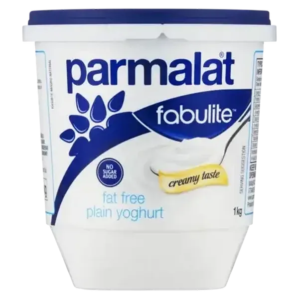 Parmalat Fabulite Fat Free Plain Yoghurt 1kg