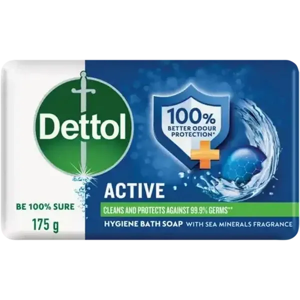 Dettol Active Hygiene Bath Soap Bar 175g