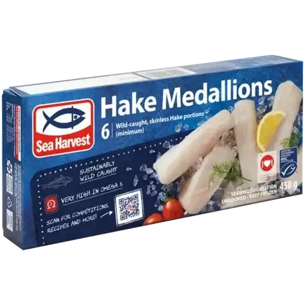 Sea Harvest Frozen Hake Medallions 450g