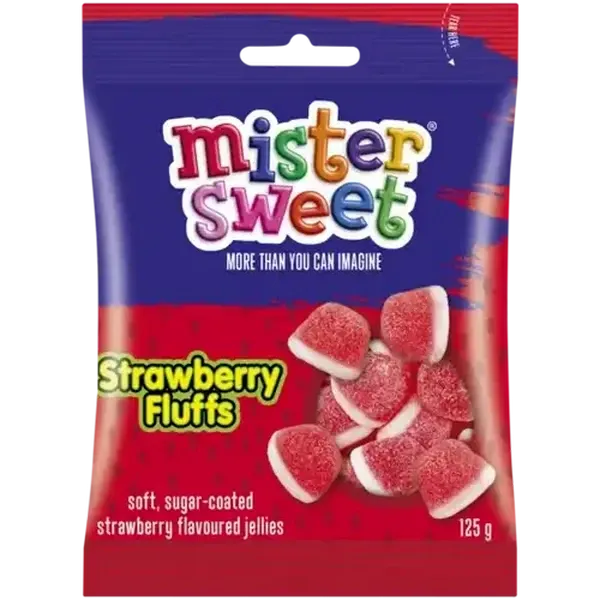 Mister Sweet Strawberry Fluffs 125g