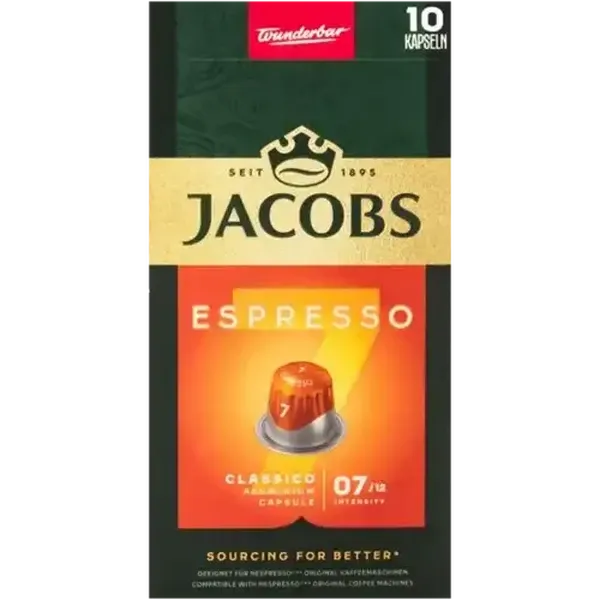 Jacobs Espresso Classico 7 Coffee Capsules 10 Pack