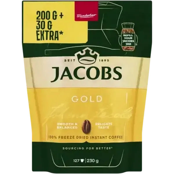 Jacobs Gold Freeze Dried Instant Coffee Pouch 230g
