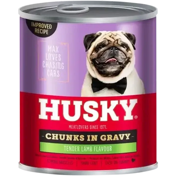 Husky Chunks In Gravy Lamb Dog Food 775g
