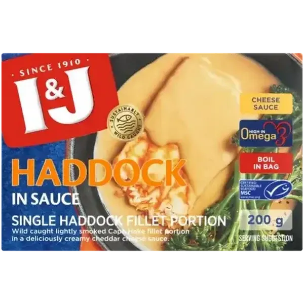 I&J Frozen Haddock Portion In Cheese Sauce 200g