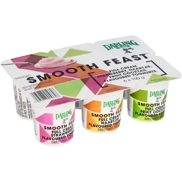 Darling Smooth Feast Assorted Full Cream Yoghurt 6 x 100g