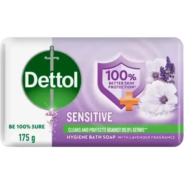 Dettol Sensitive Hygiene Bath Bar Soap 175g