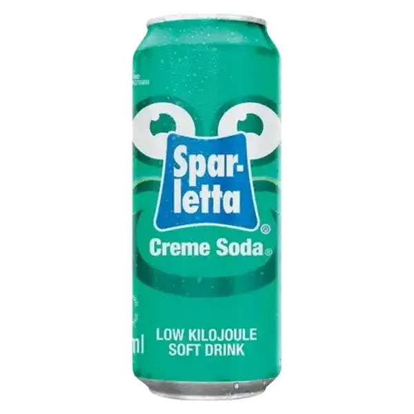 Sparletta Creme Soda Flavoured Low Kilojoule Soft Drink Can 300ml