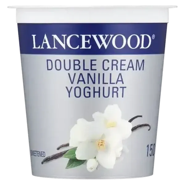 LANCEWOOD Vanilla Flavoured Double Cream Yoghurt 150g