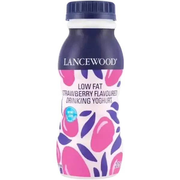 LANCEWOOD Strawberry Flavoured Low Fat Drinking Yoghurt 225g