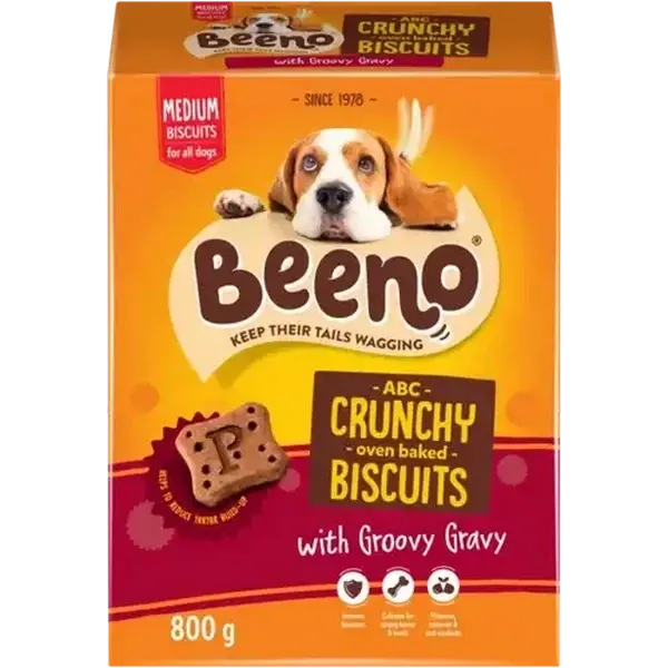 BEENO Small-Med Dog Biscuits With Groovy Gravy 800g