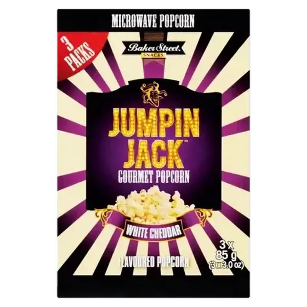 Jumpin Jack White Cheddar Gourmet Microwave Popcorn 3 x 85g