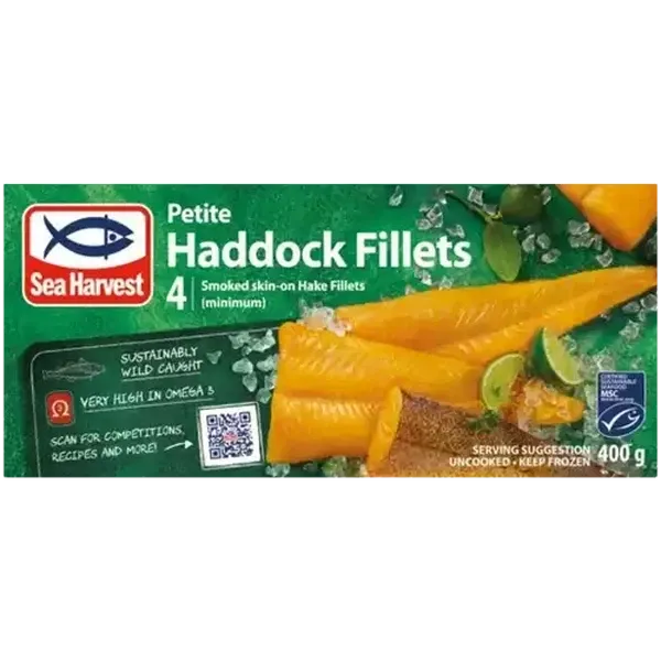 Sea Harvest Frozen Petite Haddock Fillets 400g