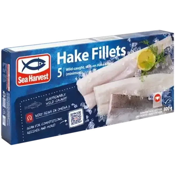 Sea Harvest Frozen Plain Hake Fillet 800g