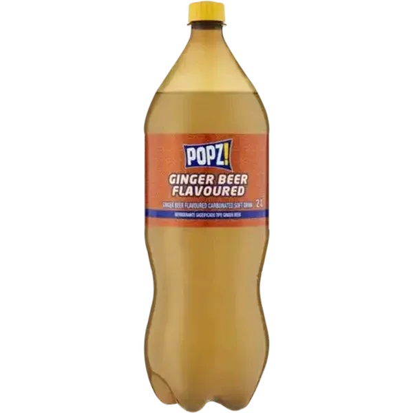 Popz! Ginger Beer Flavoured Soft Drink 2L