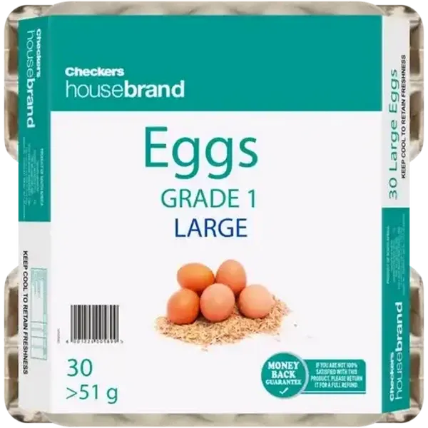 Checkers Housebrand Large Eggs 30 Pack