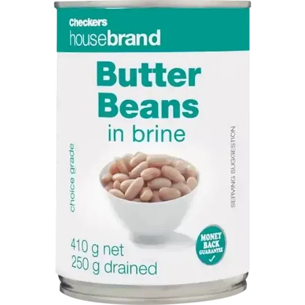 Checkers Housebrand Butter Beans 410g