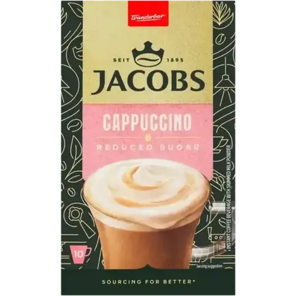 Jacobs Reduced Sugar Cappuccino 10 x 11.1g