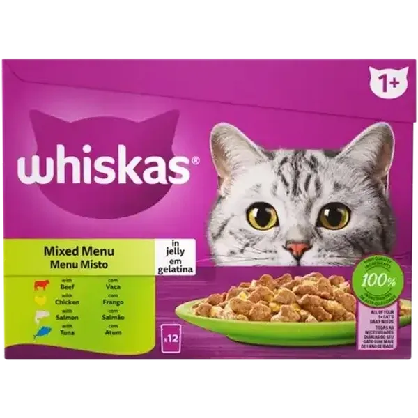 Whiskas Fish & Meat Flavoured Cat Food 12 x 85g