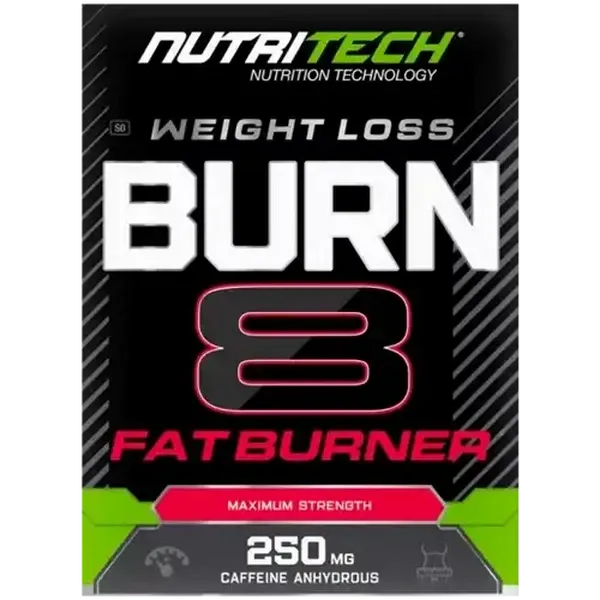 NutriTech ThermoTech 250mg Burn 8 Fat Burner Capsules 120 Pack