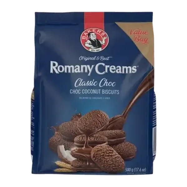 Bakers Romany Creams Classic Chocolate Biscuits 500g