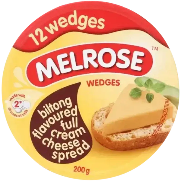 Melrose Biltong Flavoured Cheese Wedges 200g