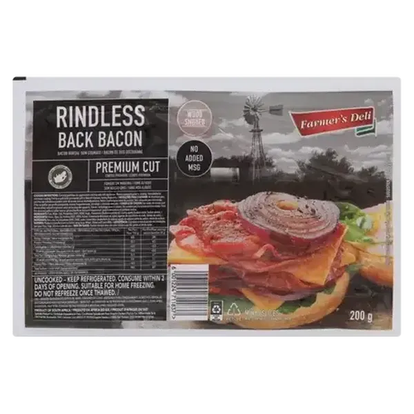 Farmer's Deli Rindless Back Bacon 200g