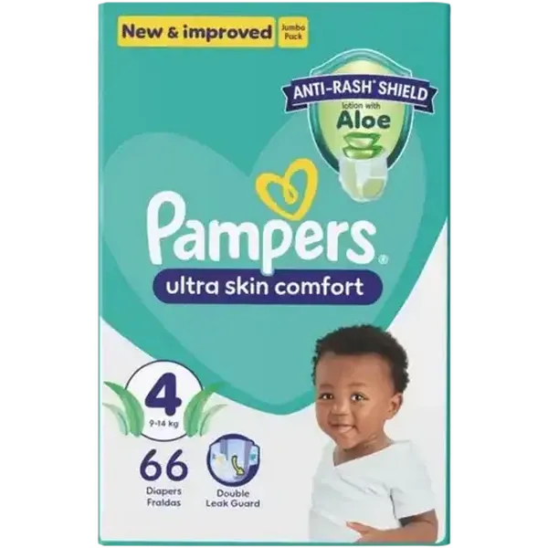 Pampers Size 4 9-14kg Disposable Nappies 66 Pack