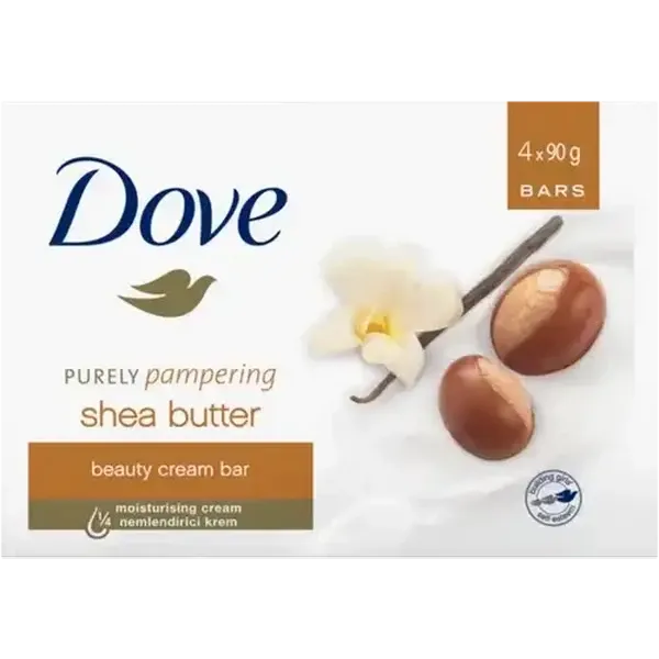 Dove Purely Pampering Shea Butter Beauty Cream Bar 4 x 90g