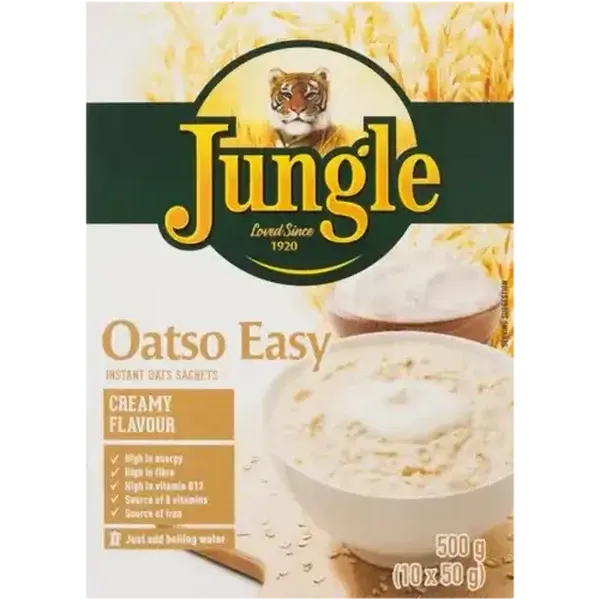 Jungle Oatso Easy Creamy Flavoured Instant Oats Sachets 500g