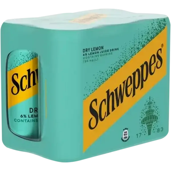 Schweppes Dry Lemon Juice Drink 6 x 300ml