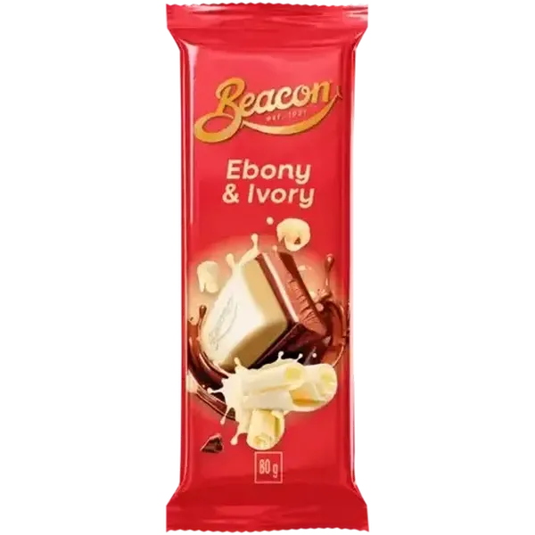Beacon Ebony & Ivory Chocolate Slab 80g