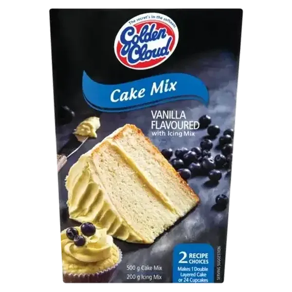 Golden Cloud Vanilla Flavoured Cake Mix With Icing Mix 700g