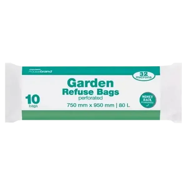 Checkers Housebrand 10 Pack Perforated Garden Refuse Bags 750mm x 950mm