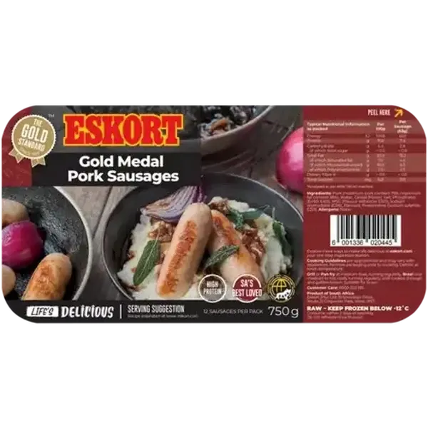 Eskort Gold Medal Pork Sausages 750g