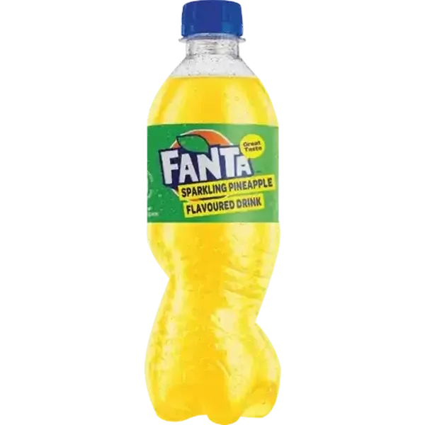 Fanta Pineapple Flavoured Sparkling Soft Drink Bottle 440ml
