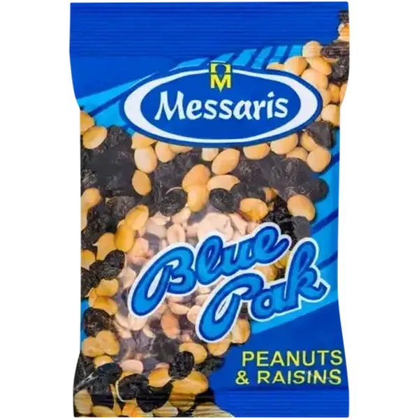 Messaris Blue Pak Peanuts & Raisins 150g