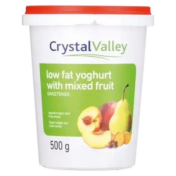 Crystal Valley Mixed Fruit Low Fat Yoghurt 500g