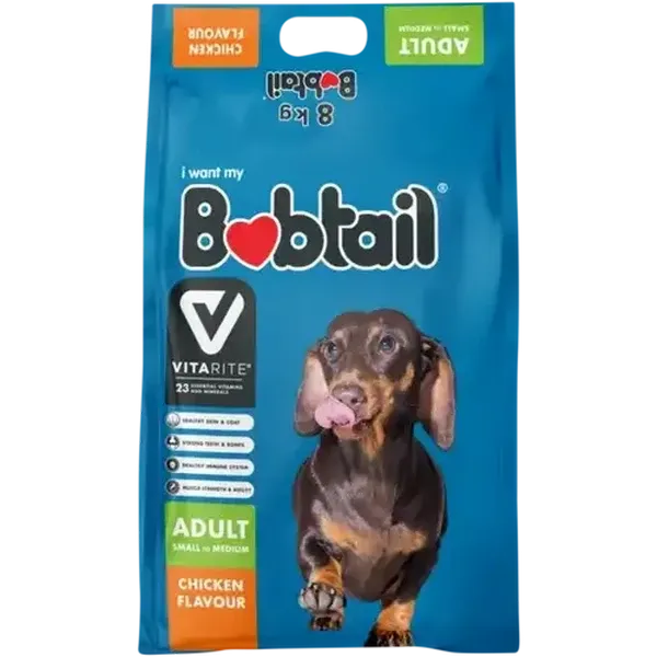 Bobtail Chicken Flavoured Small/Medium Dog Food 8kg