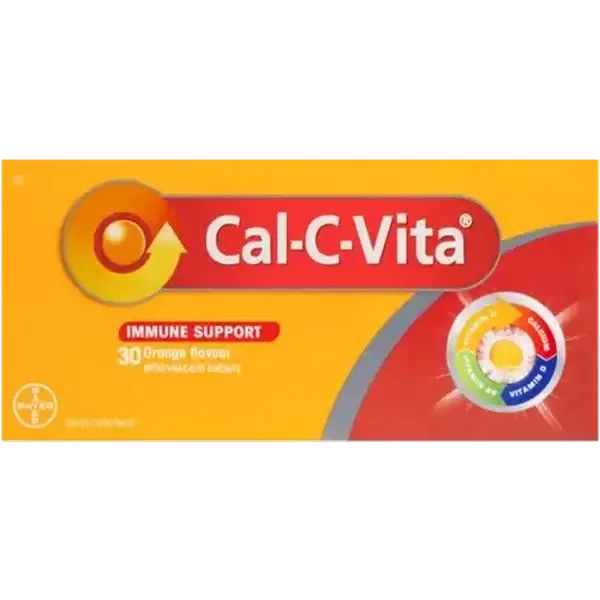 Cal-C-Vita Orange Flavour Immune Support Effervescent Tablets 30 Pack