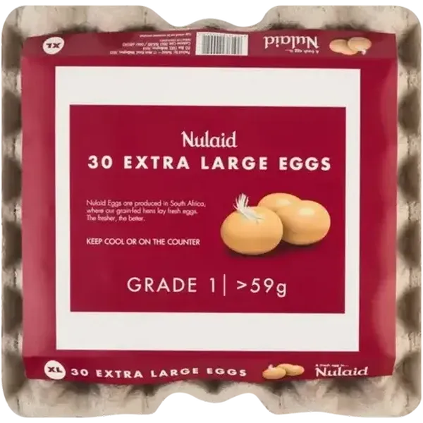 Nulaid Extra Large Eggs 30 Pack