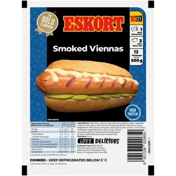 Eskort Smoked Viennas 500g