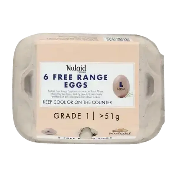 Nulaid Large Free Range Eggs 6 Pack