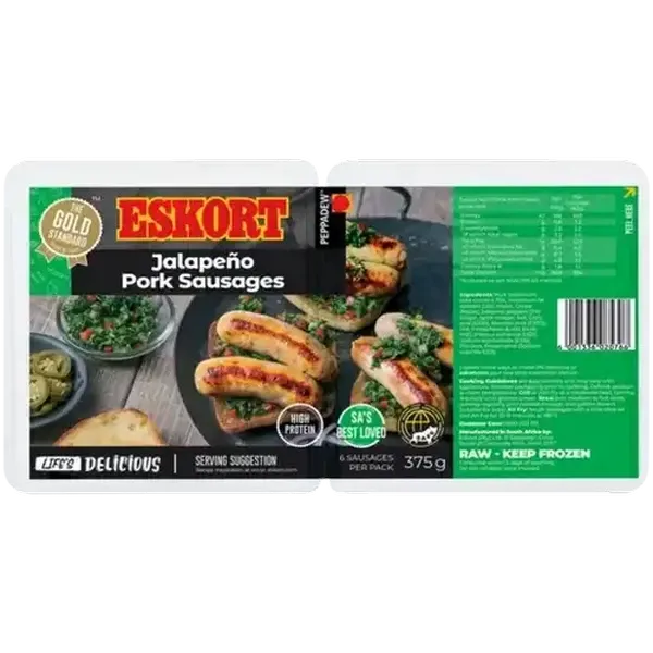 Eskort Jalapeño Pork Sausages 375g