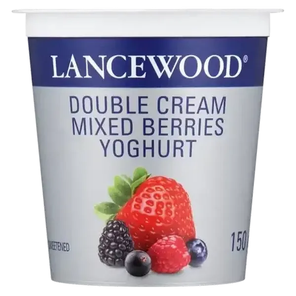 LANCEWOOD Mixed Berries Flavoured Double Cream Yoghurt 150g