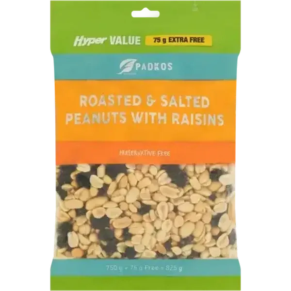 Padkos Roasted & Salted Peanuts with Raisins 825g