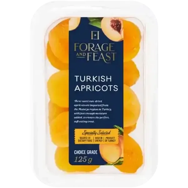 Forage And Feast Soft Eating Turkish Apricots 125g