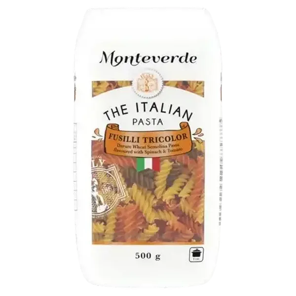 Monteverde The Italian Pasta Fusilli Tricolor 500g