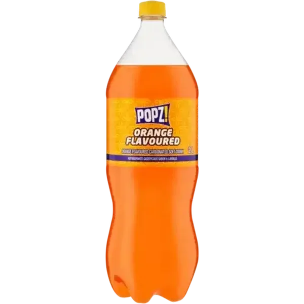 Popz! Orange Flavoured Soft Drink 2L