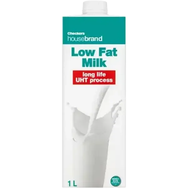 Checkers Housebrand Long Life Low Fat Milk 1L