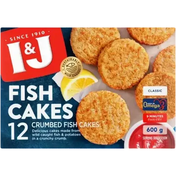 I&J Frozen Fish Cakes 600g